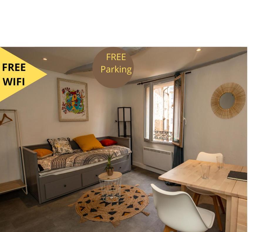 Appartement studio cosy dans centre historique avec parking à Grasse Extérieur photo